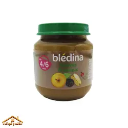 پوره میوه سیب و آلو 125گرمی +4 بلدین Bledine