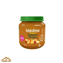 پوره میوه سیب و هلو ۱30 گرمی +4 بلدین Bledine
