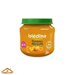 پوره میوه سیب و زردآلو ۱۲۵گرمی +۶ بلدین Bledine