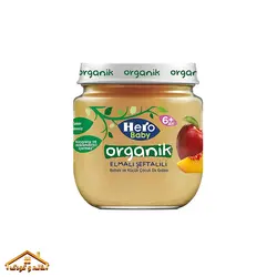 پوره میوه ارگانیک سیب و هلو 120گرمی +۶ هیرو Hero