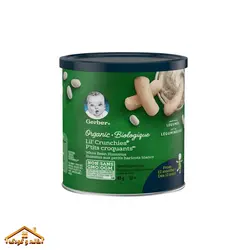 پفک کرانچی ارگانیک لوبیا سفید 42گرمی +12 گربر Gerber