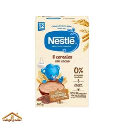 سرلاک بدون شیر پاکتی 8غله و شکلات 600گرمی +12 نستله اسپانیا Nestle