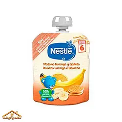 پوره ساندیسی موز و پرتقال و بیسکوییت 90گرمی +6 نستله اسپانیا Nestle