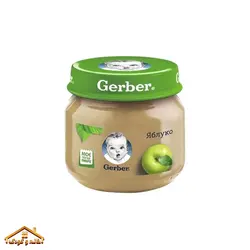 پوره میوه ارگانیک سیب ۸۰گرمی +۴ گربر Gerber