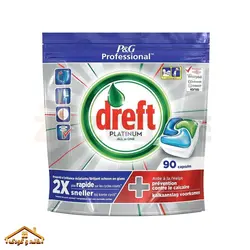 قرص ماشین ظرف شویی ۹۰عددی PLATINUM ALL in ONE دریفت Dreft