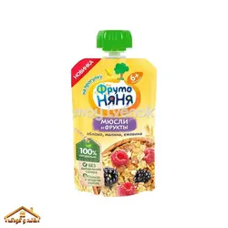 پوره ساندیسی غلات و ترکیب میوه جنگلی 130گرمی +۶ نیان Nyanya