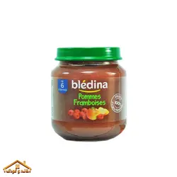 پوره میوه سیب و تمشک ۱۲۵گرمی +۶ بلدین Bledine