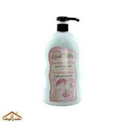 شامپو سر و بدن کودک توت فرنگی و آلوئه ورا ۱لیتری نچرافی naturaphy