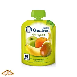 پوره ساندیسی ۴میوه گربر Gerber
