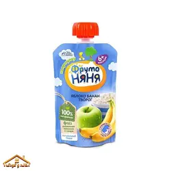 پوره ساندیسی سیب و موز و پنیر 90گرمی +۶ نیان Nyanya