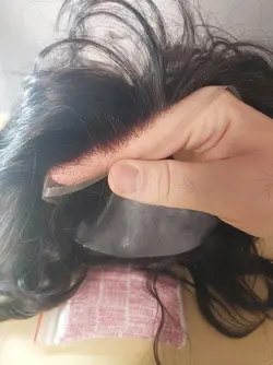 پروتز مو طبیعی هالیوودی سایز 23*18(خانی)