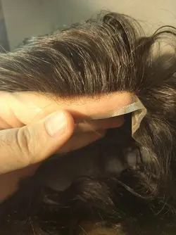 پروتز مو طبیعی هالیوودی سایز 23*18(خانی)