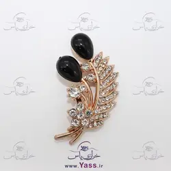 خرید مارک کیف طلایی تمام نگین دو مروارید - خرازی یاس