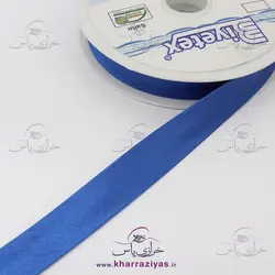 خرید نوار اریب ساتن ترک 2 سانت آبی کاربنی - خرازی یاس