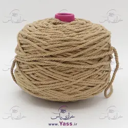 خرید نخ مکرومه کتان تابیده 4 میل نسکافه ای روشن (250 گرمی) - خرازی یاس