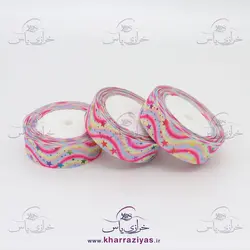 خرید روبان گروگرن ( گلو ) 2/5 سانت طرح دار - خرازی یاس