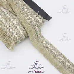 خرید اینترنتی نوار لمه طلایی روشن ریشه دار هندی - خرازی یاس