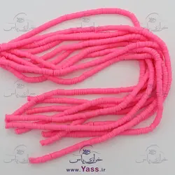 خرید مهره فیمو صورتی پررنگ ( بندی ) - خرازی یاس