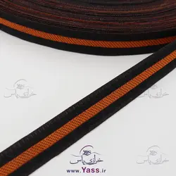 خرید نوار سنتی بافت 1.5 سانت مشکی مسی - خرازی یاس