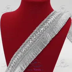 خرید اینترنتی نوار لمه نقره ای ریشه دار هندی - خرازی یاس