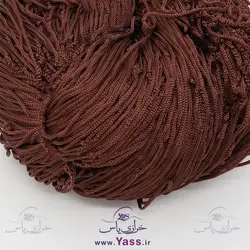 خرید نخ مکرومه براق سه سوزن قهوه ای اعلا (مکرومه 3 سوزن - کیلویی) - خرازی یاس