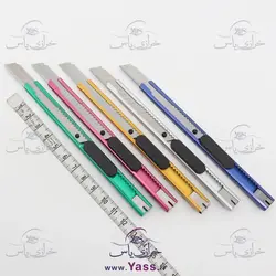 خرید تیغ کاتر ( دسته تیغ ) تمام فلزی کوچک رنگی - خرازی یاس