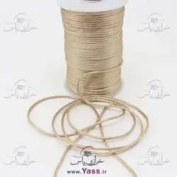 خرید نخ قیطان ماکارونی کرم خاکی ( توپ 90 متری ) - خرازی یاس