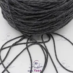 خرید نخ مکرومه کتان تابیده 3.5 میل خاکستری تیره (کیلویی) - خرازی یاس