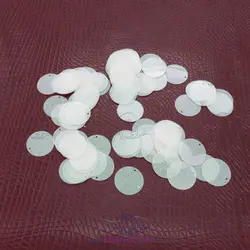 خرید پولک سکه ای شیری هفت رنگ اکلیلی دوختنی 2.5 سانت - خرازی یاس