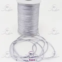 خرید نخ قیطان ماکارونی نقره ای ( توپ 90 متری ) - خرازی یاس
