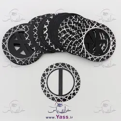 خرید سگک فلزی گرد 3 سانت مشکی نقره ای - خرازی یاس