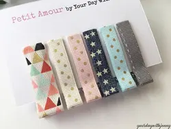 خرید روبان گروگرن ( گلو ) 2/5 سانت چهارخانه کد 6 - خرازی یاس