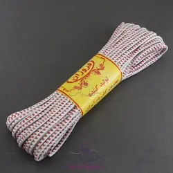 خرید کش قیطان شلواری فروزان سفید قرمز (توپ حدود 20 متری) - خرازی یاس