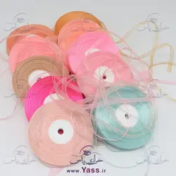 خرید روبان حریر نیم سانت صورتی ماتیکی - خرازی یاس