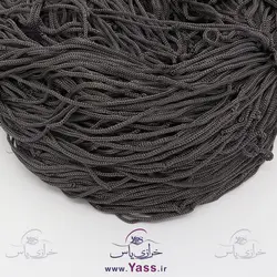 خرید نخ مکرومه براق سه سوزن ذغالی اعلا (مکرومه 3 سوزن - کیلویی) - خرازی یاس