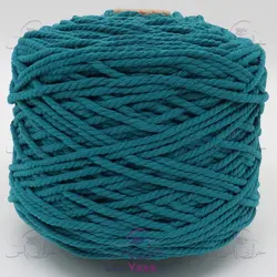 خرید نخ مکرومه کتان تابیده 4 میل سبز آبی (کیلویی) - خرازی یاس