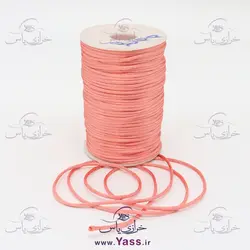 خرید نخ قیطان ماکارونی صورتی کالباسی ( توپ 90 متری ) - خرازی یاس