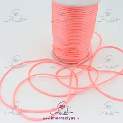 خرید نخ قیطان ماکارونی گلبهی فلورسنت ( توپ 90 متری ) - خرازی یاس