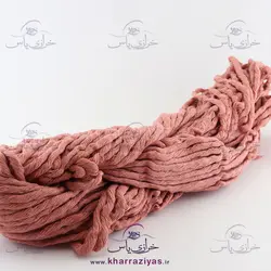 خرید نخ مکرومه کتان نرم تاب کالباسی تیره (کلاف حدود 400 گرمی) - خرازی یاس