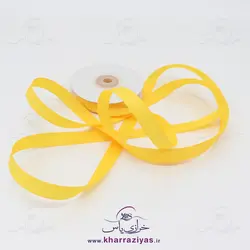خرید روبان گروگرن ( گلو ) 1 سانت زرد پرتقالی - خرازی یاس