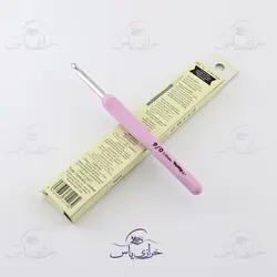 خرید میل قلاب بافتنی تولیپ ژاپن سایز 6 دسته صورتی - خرازی یاس