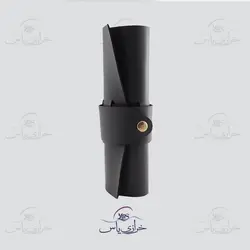 خرید کیف میل قلاب بافتنی چرمی طوسی - خرازی یاس