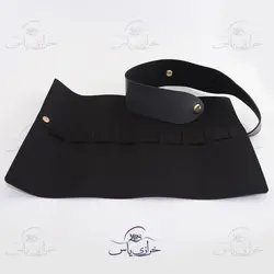 خرید کیف میل قلاب بافتنی چرمی طوسی - خرازی یاس
