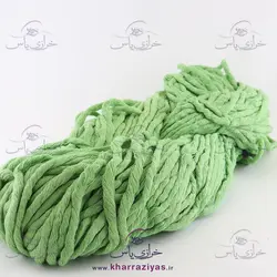 خرید نخ مکرومه کتان نرم تاب سبز روشن (کلاف حدود 400 گرمی) - خرازی یاس