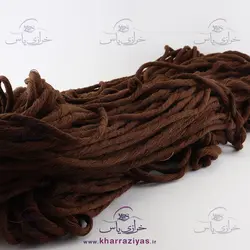 خرید نخ مکرومه کتان نرم تاب قهوه ای تیره (کلاف حدود 350 گرمی) - خرازی یاس