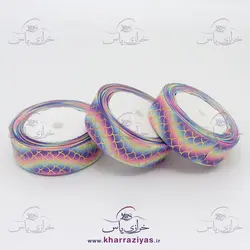 خرید روبان گروگرن ( گلو ) 2/5 سانت طرح دار - خرازی یاس