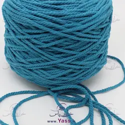 خرید نخ مکرومه کتان تابیده 4 میل آبی شالی (کیلویی) - خرازی یاس