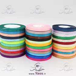 خرید روبان ساتن نیم سانت کرم نباتی (توپ 33 یاردی) - خرازی یاس