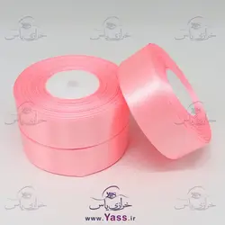 خرید روبان ساتن 2.5 سانت صورتی کد رنگ 66# - خرازی یاس