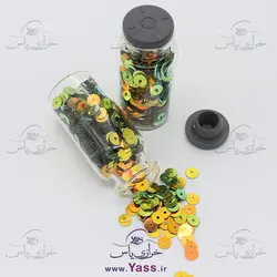 خرید پولک تخت هولوگرامی 5 میل سبز هفت رنگ - خرازی یاس